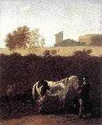 Italian Landscape with Herdsman and a Piebald Horse, Karel Dujardin